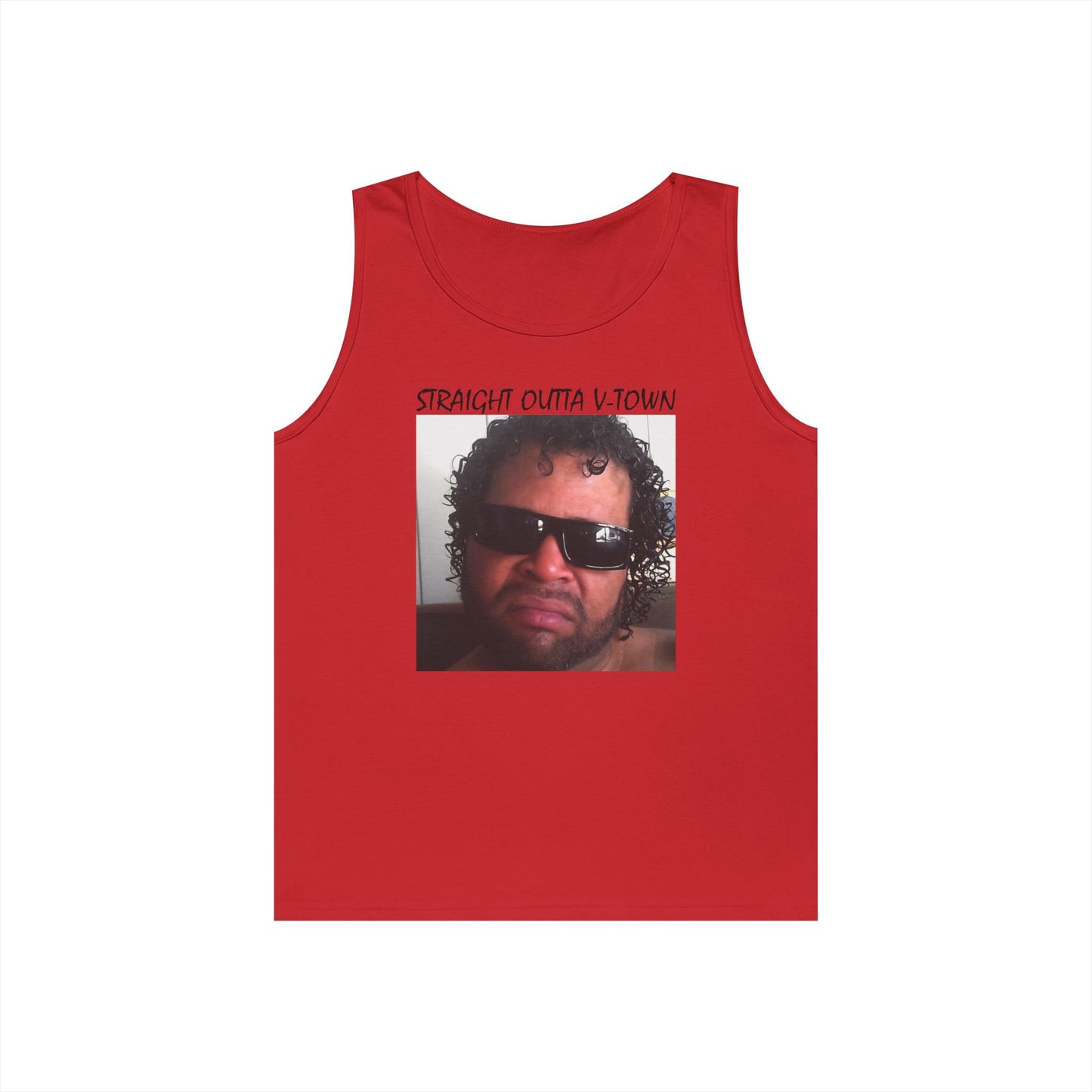 Funny Unisex Heavy Cotton Tank Top - 'Train Duz It' Graphic