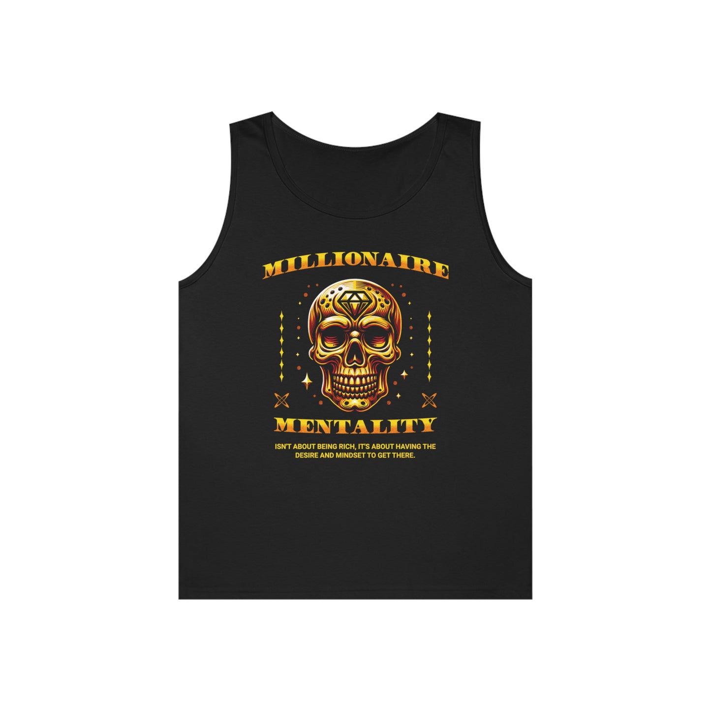 Millionaire Mentality Skull Unisex Heavy Cotton Tank Top