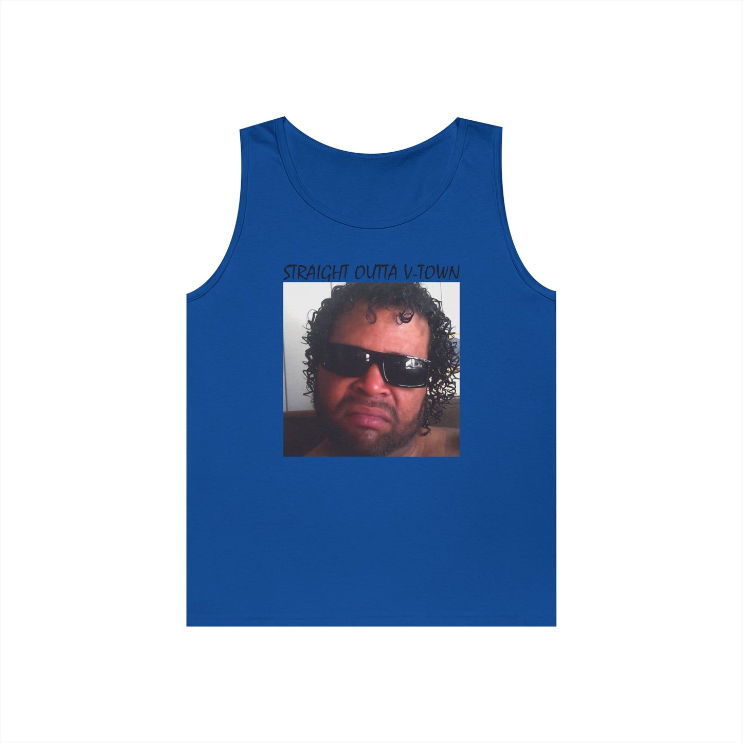 Funny Unisex Heavy Cotton Tank Top - 'Train Duz It' Graphic