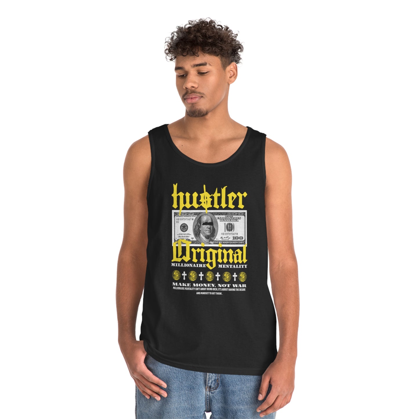 Millionaire Mentality Hustler Original Unisex Heavy Cotton Tank Top