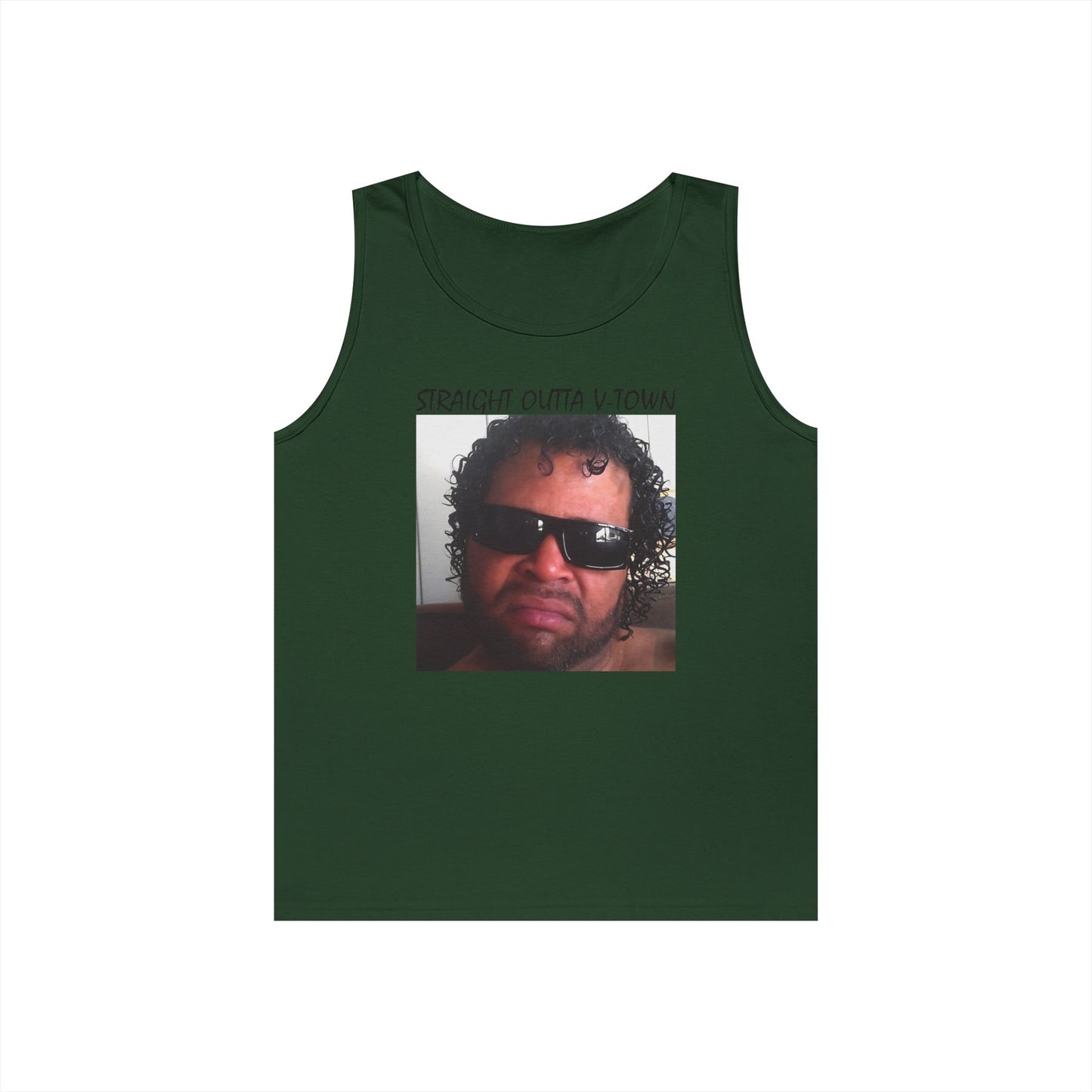 Funny Unisex Heavy Cotton Tank Top - 'Train Duz It' Graphic