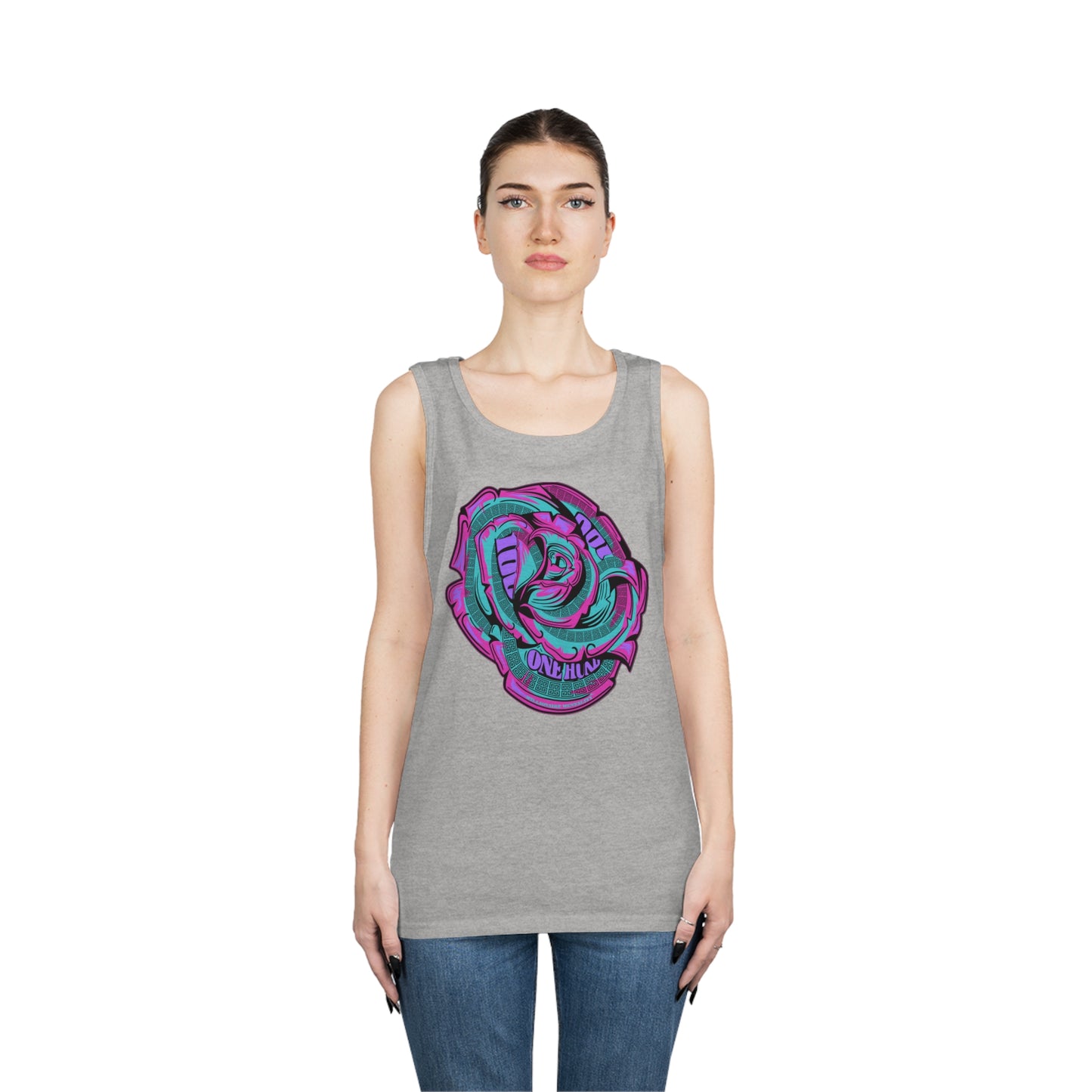 Millionaire Mentality Money Rose Unisex Heavy Cotton Tank Top