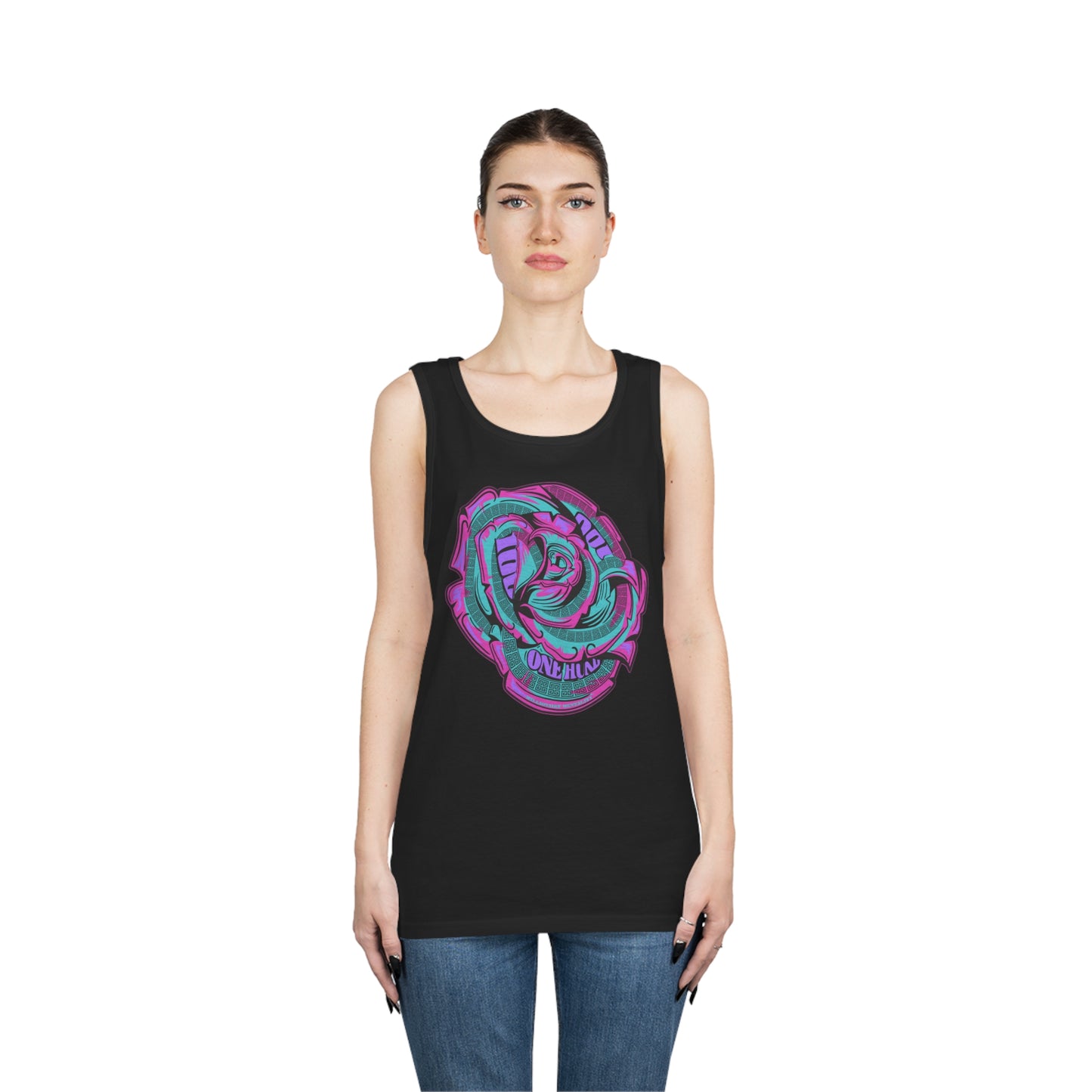 Millionaire Mentality Money Rose Unisex Heavy Cotton Tank Top