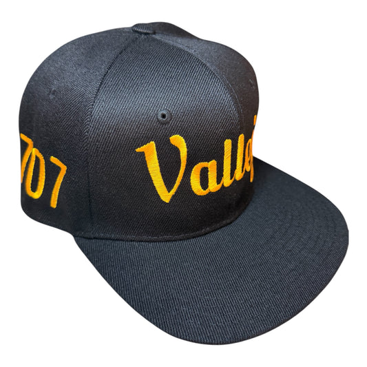 Vallejo Snap Back Black & Gold Baseball Hat
