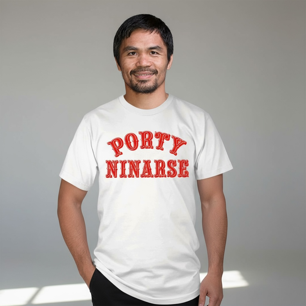 Porty Ninarse Pinoy Red & Black T-Shirt (New) San Francisco Edition