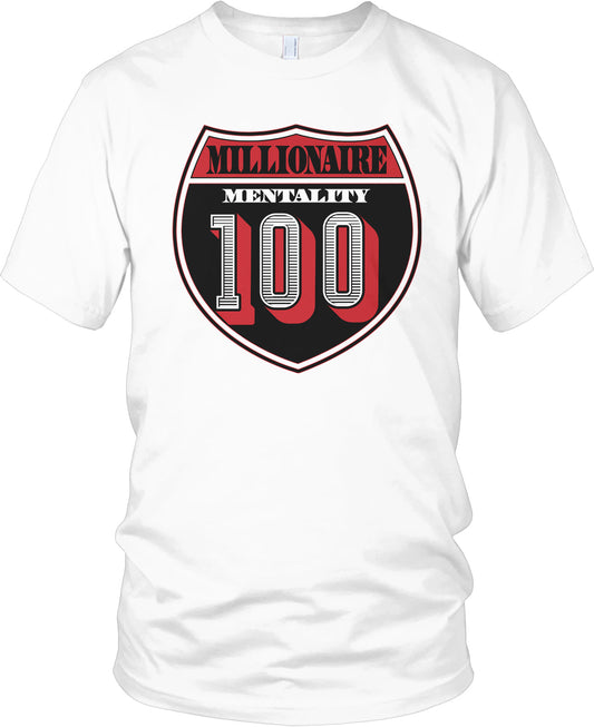 MILLIONAIRE MENTALITY 100 INTERSTATE WHITE T-SHIRT (LIMITED EDITION)