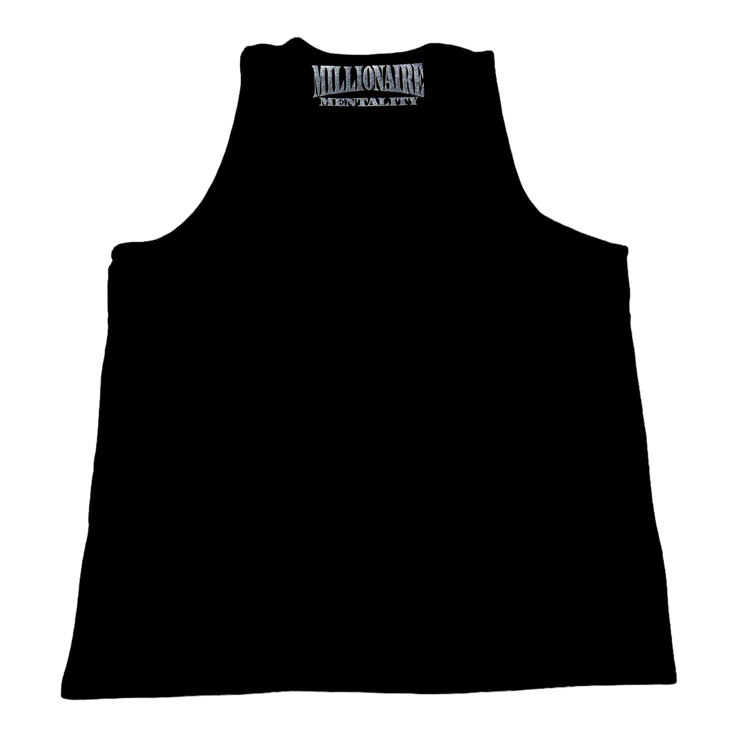 MILLIONAIRE MENTALITY BLACK & METALLIC SILVER TANK TOP (LIMITED EDITION)