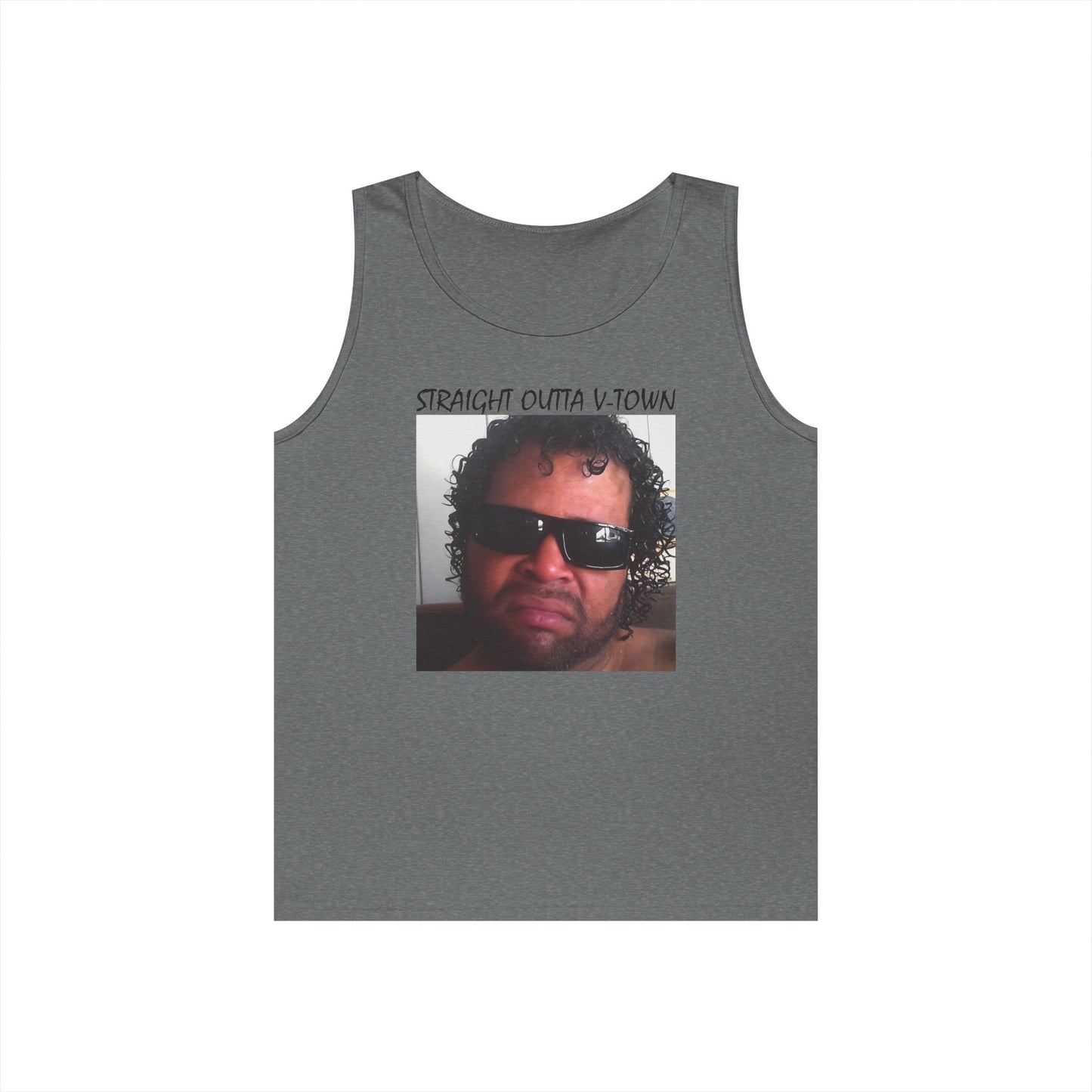 Funny Unisex Heavy Cotton Tank Top - 'Train Duz It' Graphic