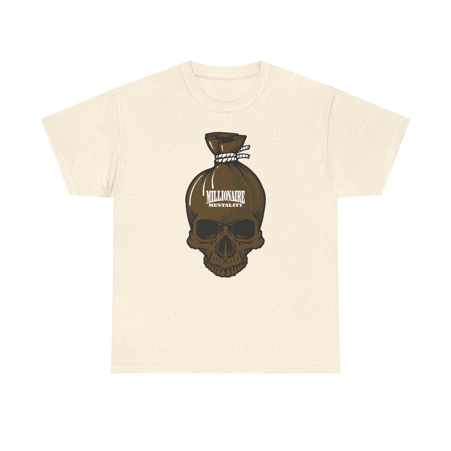 Skull Money Bag Tee — "Millionaire Mentality" Graphic T-Shirt
