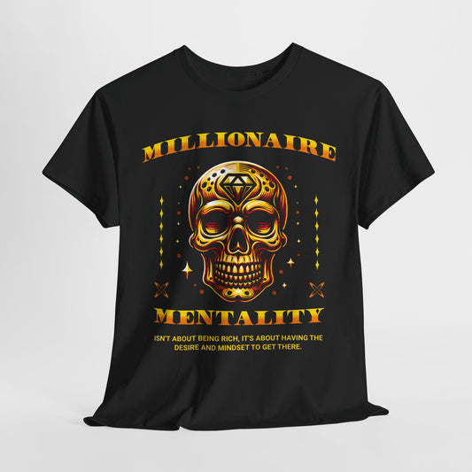 Millionaire Mentality Skull Unisex Heavy Cotton Tee