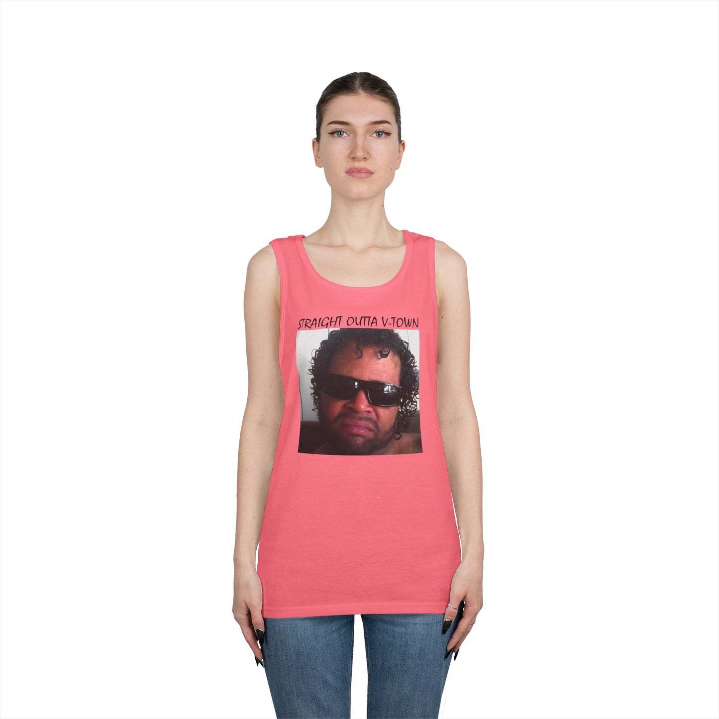 Funny Unisex Heavy Cotton Tank Top - 'Train Duz It' Graphic