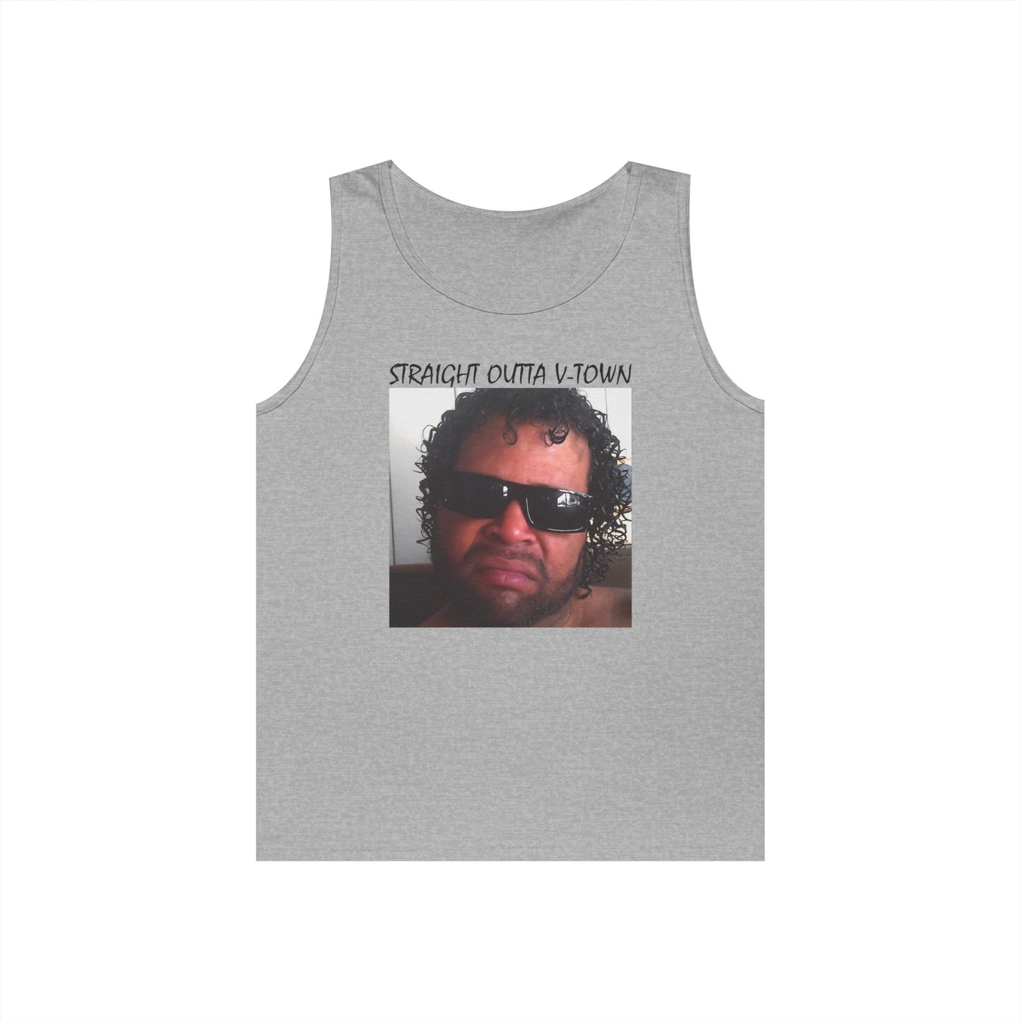 Funny Unisex Heavy Cotton Tank Top - 'Train Duz It' Graphic
