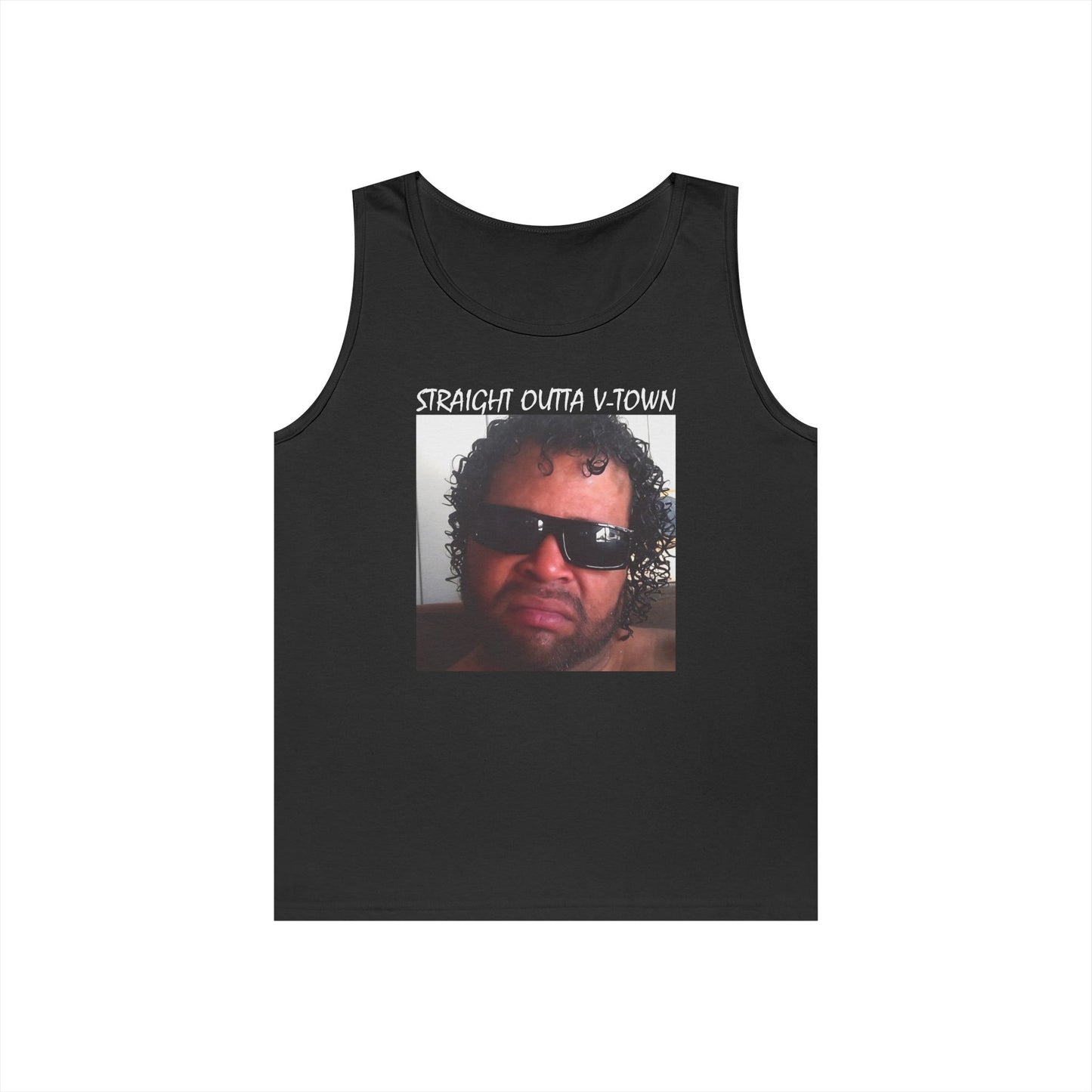 Funny Unisex Heavy Cotton Tank Top - 'Train Duz It' Graphic