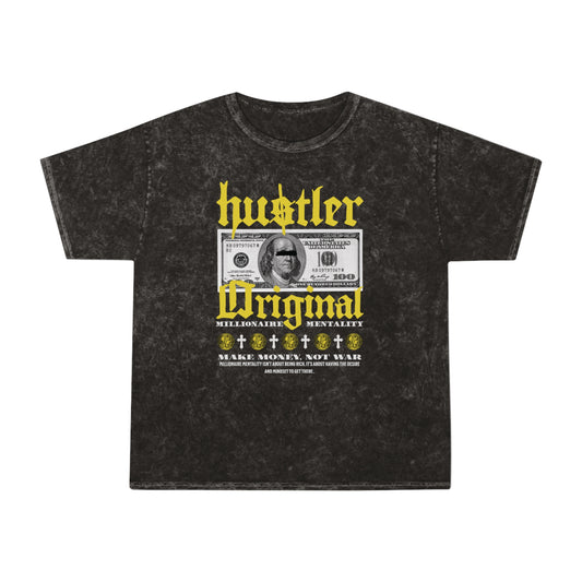 Womens Millionaire Mentality Hustler Original Unisex Mineral Wash T-Shirt