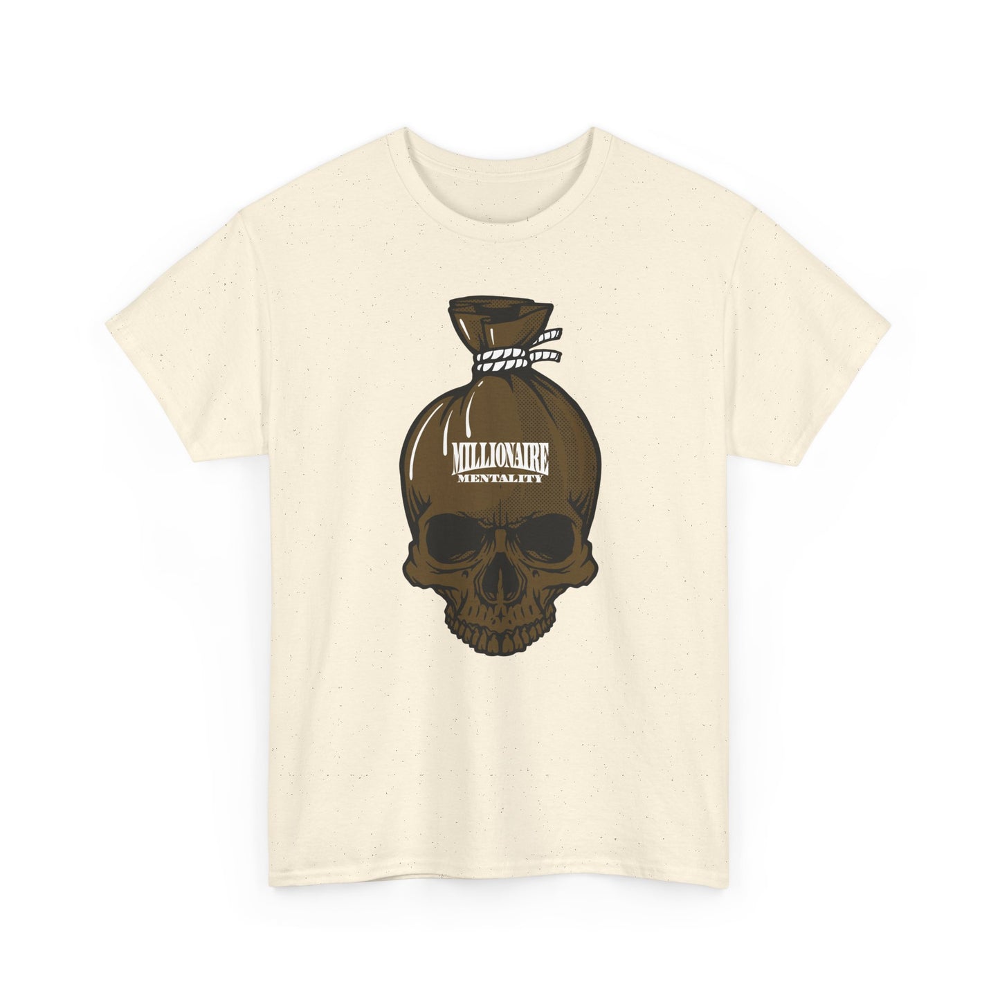 Skull Money Bag Tee — "Millionaire Mentality" Graphic T-Shirt