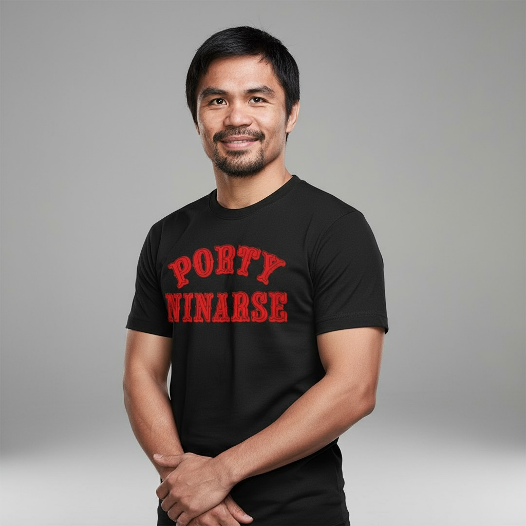 Porty Ninarse Pinoy Red & Black T-Shirt (New) San Francisco Edition