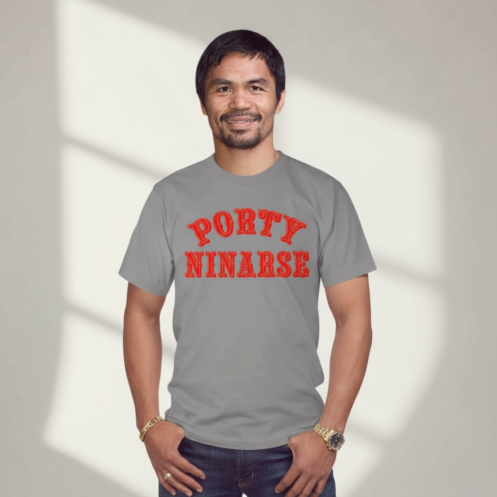 Porty Ninarse Pinoy Red & Black T-Shirt (New) San Francisco Edition