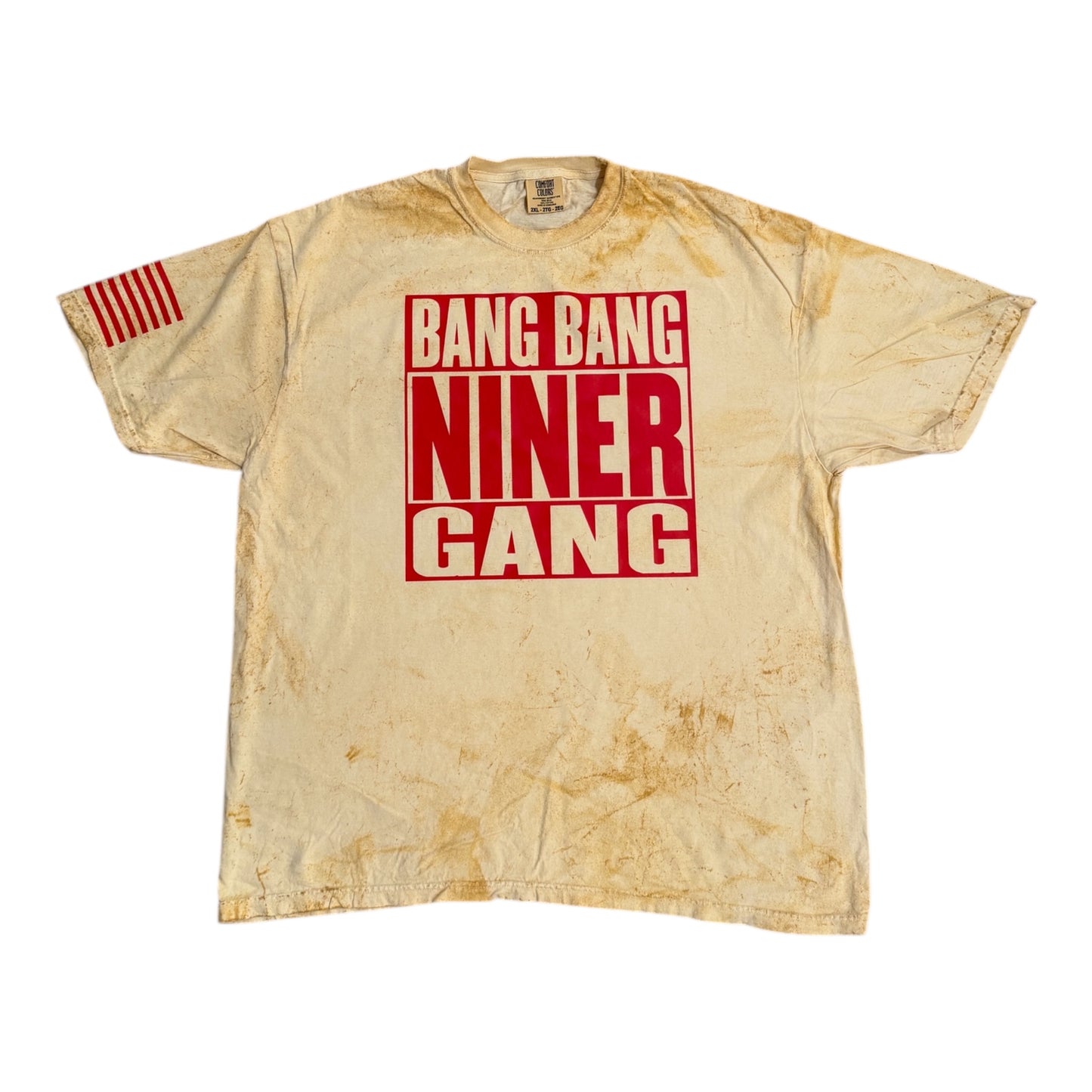 Bang Bang Niner Gang Gold & Red Tie Die T-Shirt (Limited Edition)