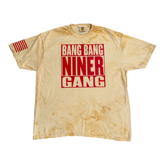 Bang Bang Niner Gang Gold & Red Tie Die T-Shirt (Limited Edition)