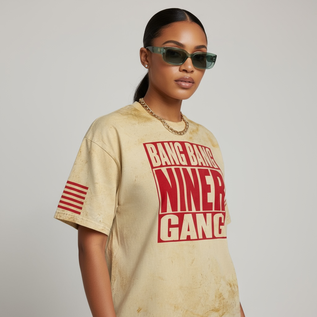 Bang Bang Niner Gang Gold & Red Tie Die T-Shirt (Limited Edition)