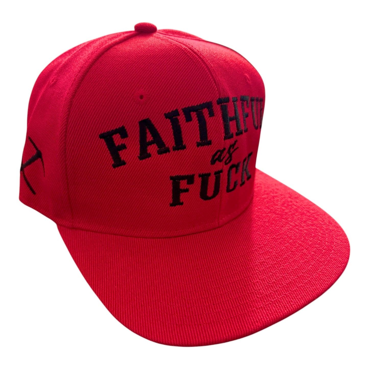 Faithful As F*ck Red & Black Snap Back Baseball Hat (New) Niner Edition