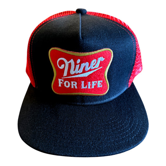 Niner For Life Trucker Snap Back Hat (New) 49ers Edition