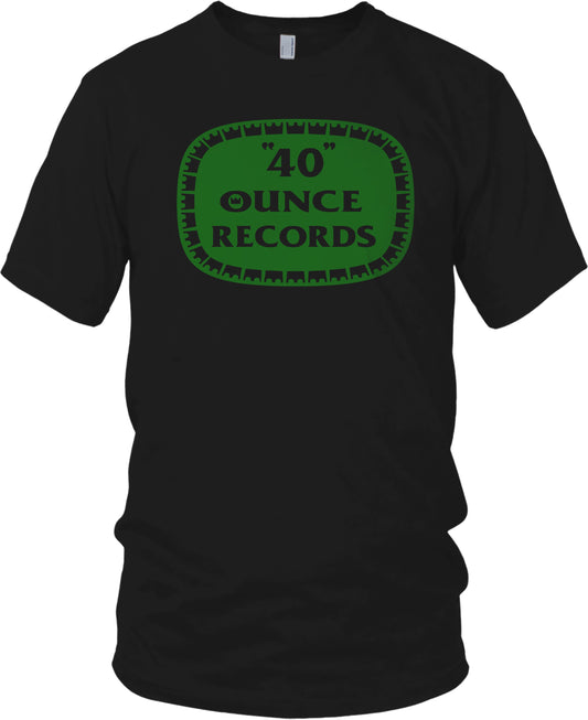 40 OUNCE RECORDS OLDE ENGLISH BLACK & GREEN T-SHIRT (LIMITED EDITION)