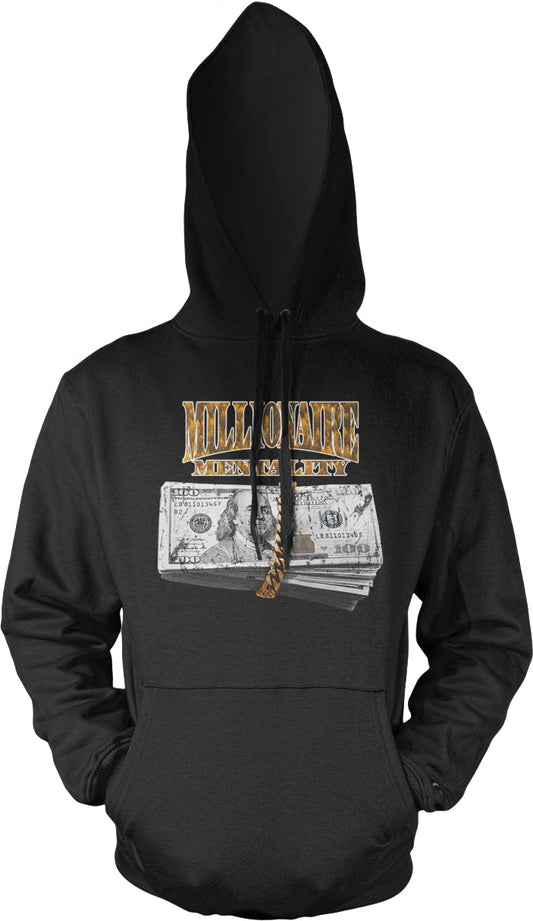 MILLIONAIRE MENTALITY GOLD WRAP BLACK HOODIE (LIMITED EDITION)
