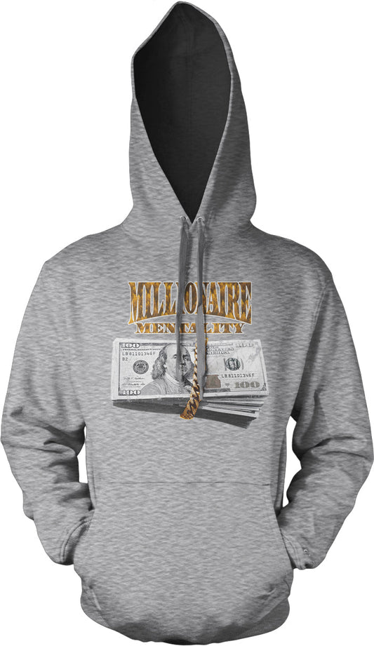 MILLIONAIRE MENTALITY GOLD WRAP GREY HOODIE (LIMITED EDITION)