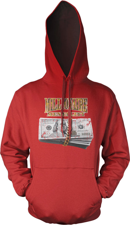MILLIONAIRE MENTALITY GOLD WRAP RED HOODIE (LIMITED EDITION)