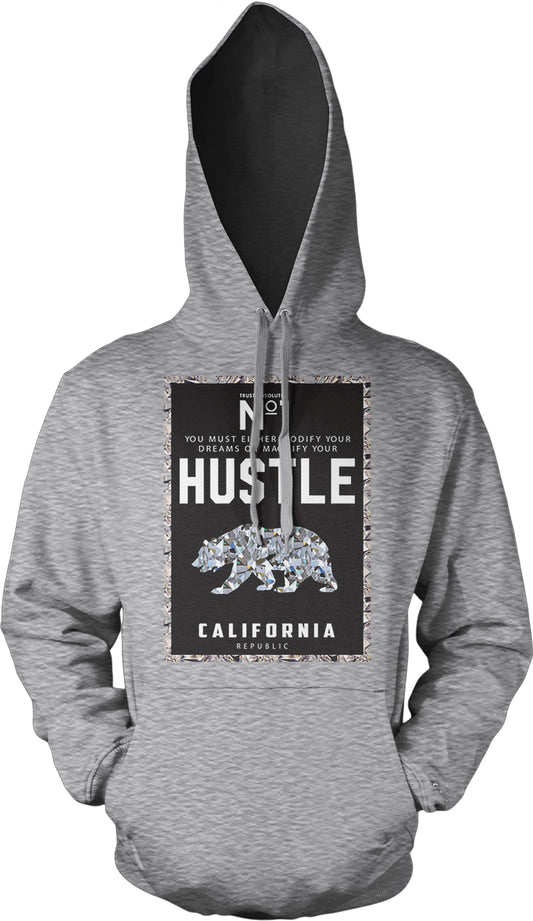 NO. 1 HUSTLE CALIFORNIA GREY HOODIE (LIMITED EDITION)